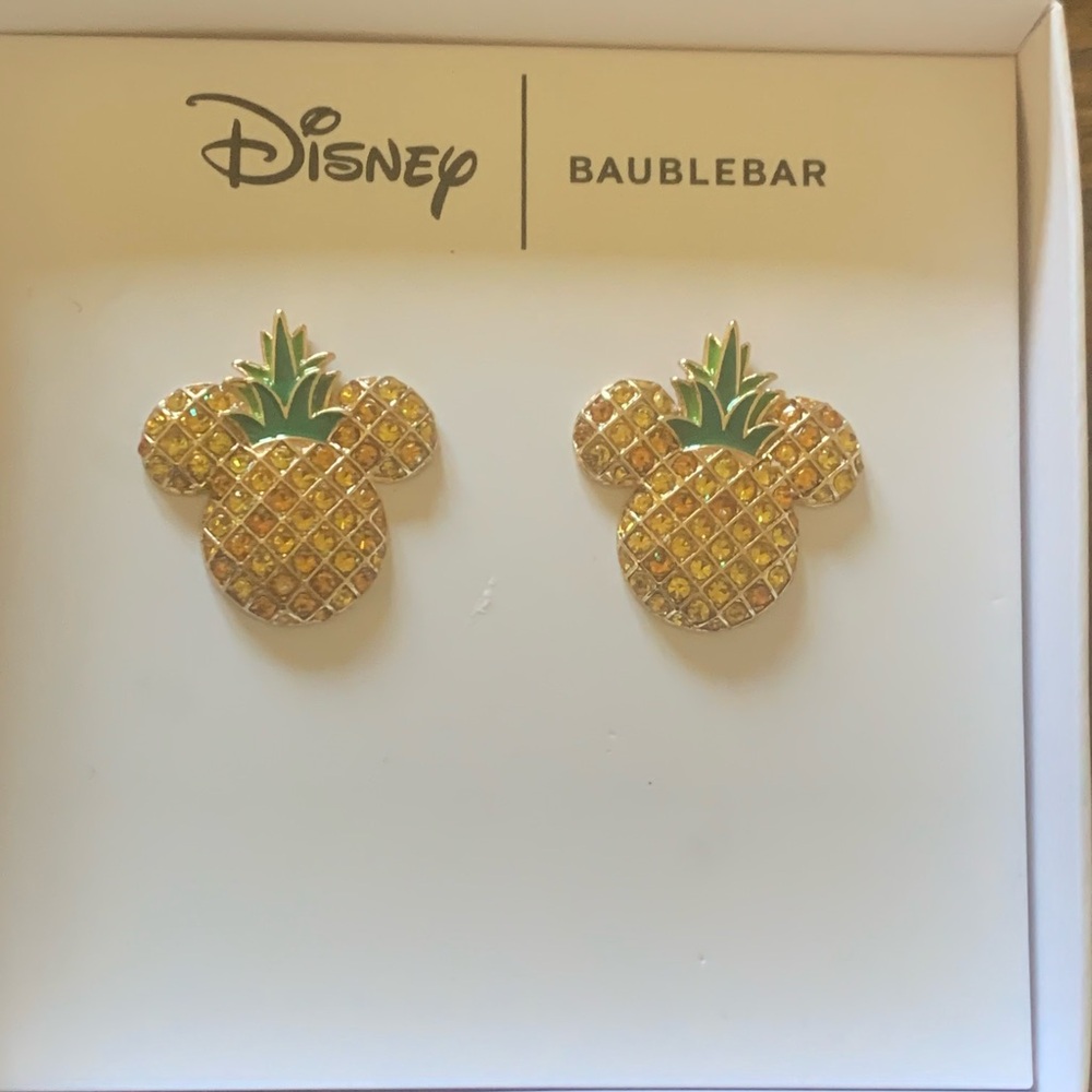 Disney BaubleBar Pineapple Earrings - Picture 3 of 6